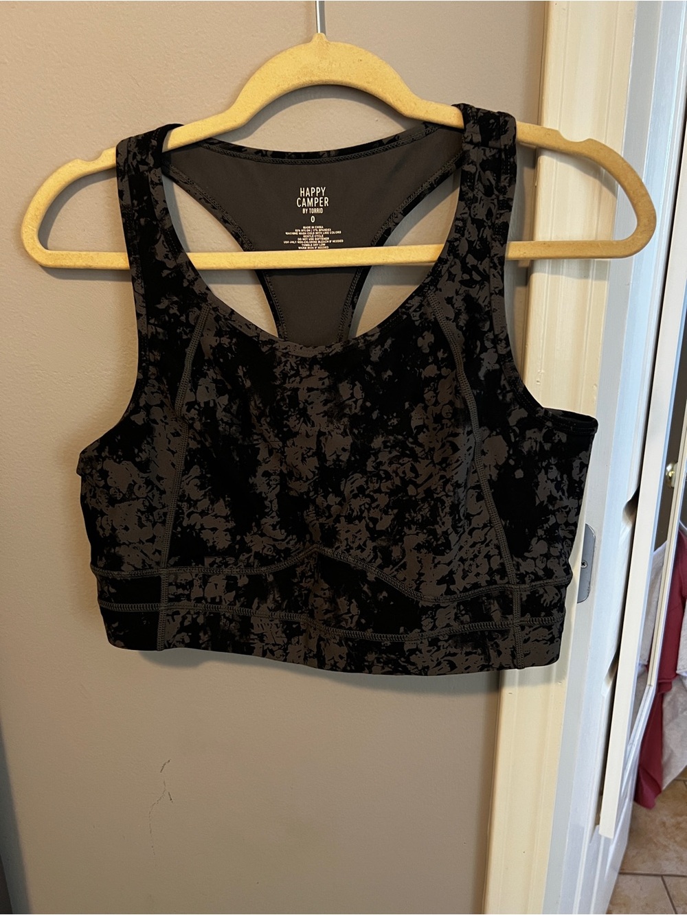Black Floral-Print Sports Bra torrid 0